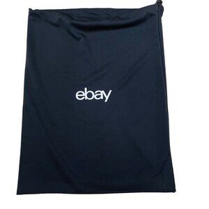 Black Drawstring Bag Large 19"x13" Soft Fabric Storage Pouch with Logo‎